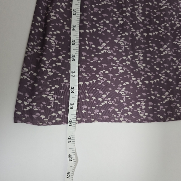 J. Crew Printed Rayon Purple Tie Back Dress Size 6 - Picture 9 of 12